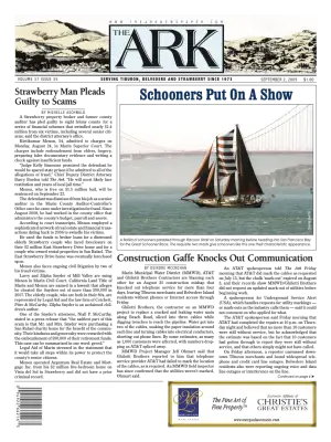 Front page of The Ark, September 2, 2009