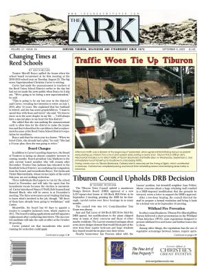 Front page of The Ark, September 9, 2009