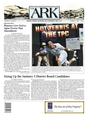 Front page of The Ark, October 21, 2009