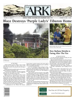Front page of The Ark, October 28, 2009