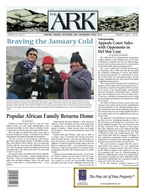 Front page of The Ark, January 13, 2010