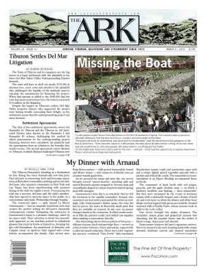 Front page of The Ark, March 31, 2010
