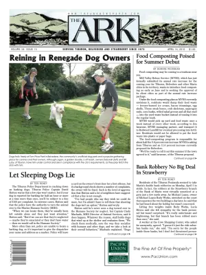 Front page of The Ark, April 14, 2010