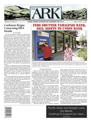 Front page of The Ark, April 21, 2010