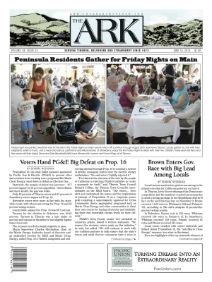 Front page of The Ark, June 16, 2010