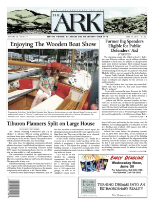 Front page of The Ark, June 30, 2010