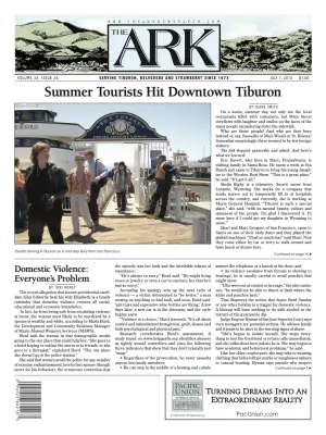 Front page of The Ark, July 7, 2010