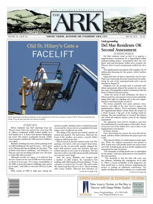 Front page of The Ark, July 28, 2010