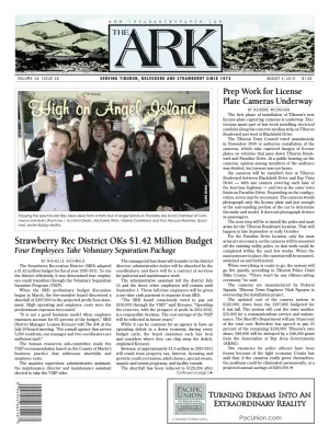 Front page of The Ark, August 4, 2010