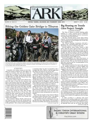 Front page of The Ark, August 11, 2010
