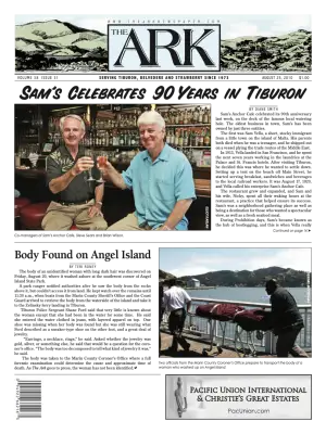 Front page of The Ark, August 25, 2010