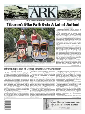 Front page of The Ark, September 8, 2010