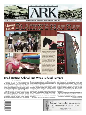 Front page of The Ark, September 29, 2010