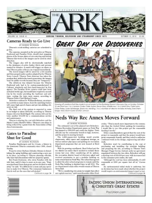 Front page of The Ark, October 13, 2010