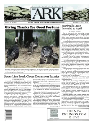 Front page of The Ark, November 24, 2010