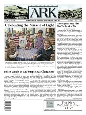 Front page of The Ark, December 1, 2010