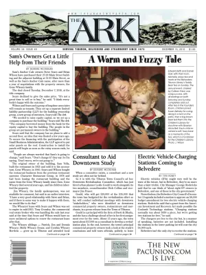 Front page of The Ark, December 15, 2010