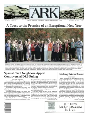 Front page of The Ark, December 29, 2010