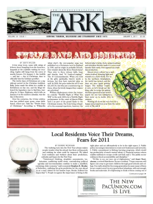 Front page of The Ark, January 5, 2011