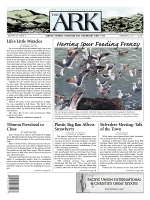 Front page of The Ark, February 2, 2011