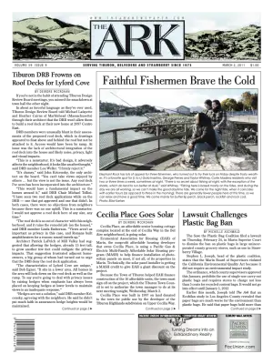 Front page of The Ark, March 2, 2011