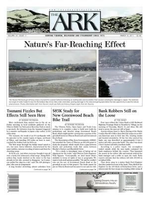 Front page of The Ark, March 16, 2011