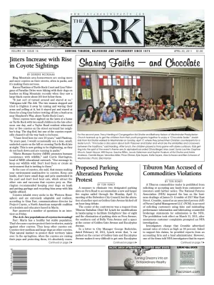 Front page of The Ark, April 20, 2011