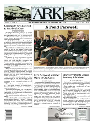 Front page of The Ark, April 27, 2011