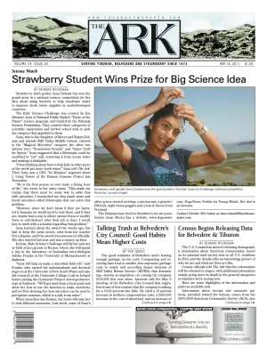 Front page of The Ark, May 18, 2011