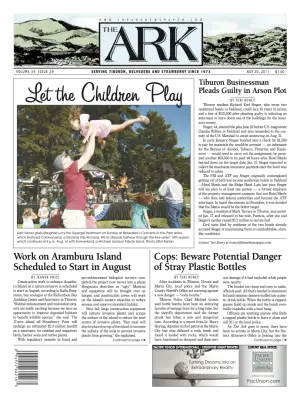 Front page of The Ark, July 20, 2011