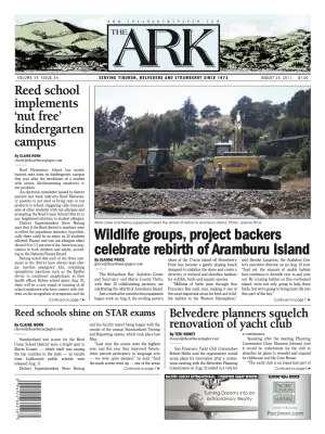 Front page of The Ark, August 24, 2011