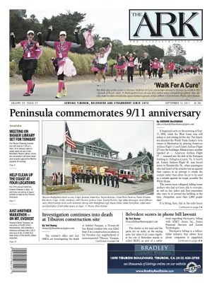 Front page of The Ark, September 14, 2011