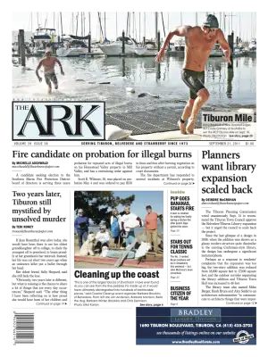 Front page of The Ark, September 21, 2011