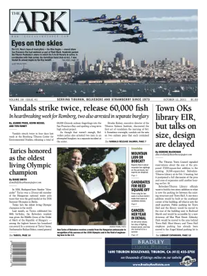 Front page of The Ark, October 12, 2011