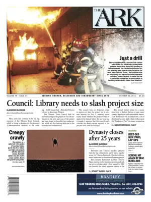 Front page of The Ark, October 26, 2011
