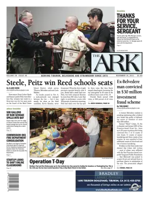 Front page of The Ark, November 16, 2011