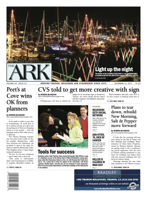 Front page of The Ark, December 21, 2011