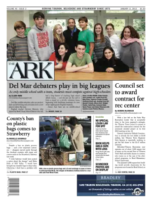Front page of The Ark, January 11, 2012