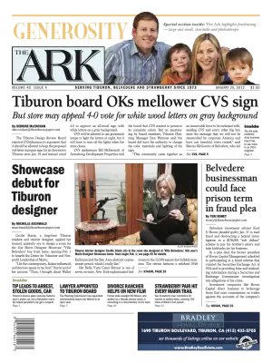 Front page of The Ark, January 25, 2012