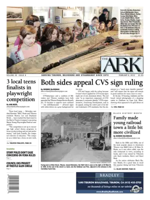 Front page of The Ark, February 8, 2012