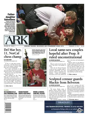 Front page of The Ark, February 15, 2012