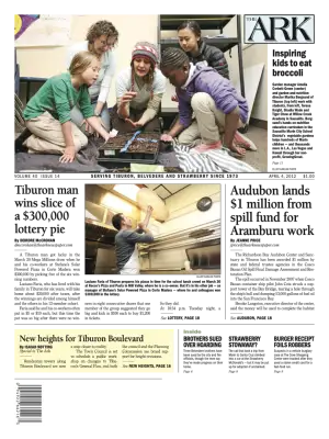 Front page of The Ark, April 4, 2012