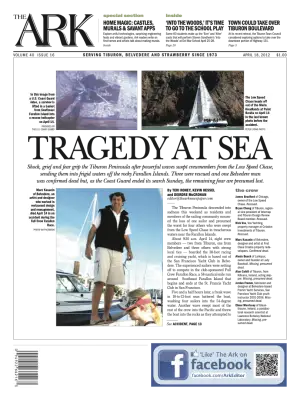 Front page of The Ark, April 18, 2012