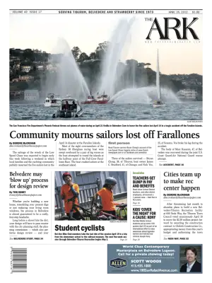 Front page of The Ark, April 25, 2012
