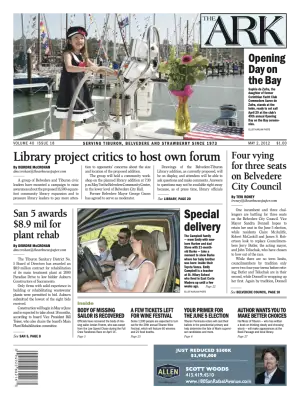 Front page of The Ark, May 2, 2012