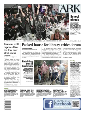 Front page of The Ark, May 16, 2012