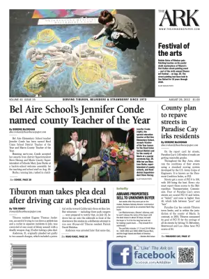 Front page of The Ark, August 29, 2012