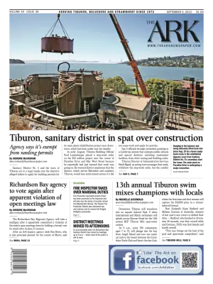 Front page of The Ark, September 5, 2012