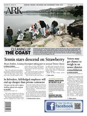 Front page of The Ark, September 19, 2012