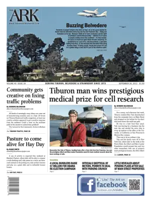 Front page of The Ark, September 26, 2012